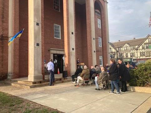 U.S. Senator Richard Blumenthal (D-CT) attends an event in support of Ukraine. 